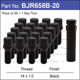 Tuner Bolts Black pk20 BJR658B-20 - Nice Products | Universal Auto Spares