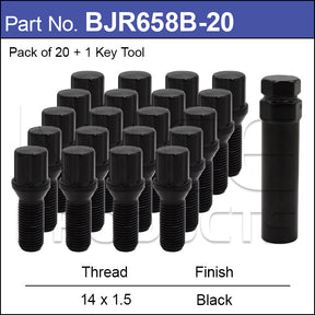 Tuner Bolts Black pk20 BJR658B-20 - Nice Products | Universal Auto Spares