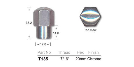 Wheel nuts pk100 T135-100 - Nice Products | Universal Auto Spares