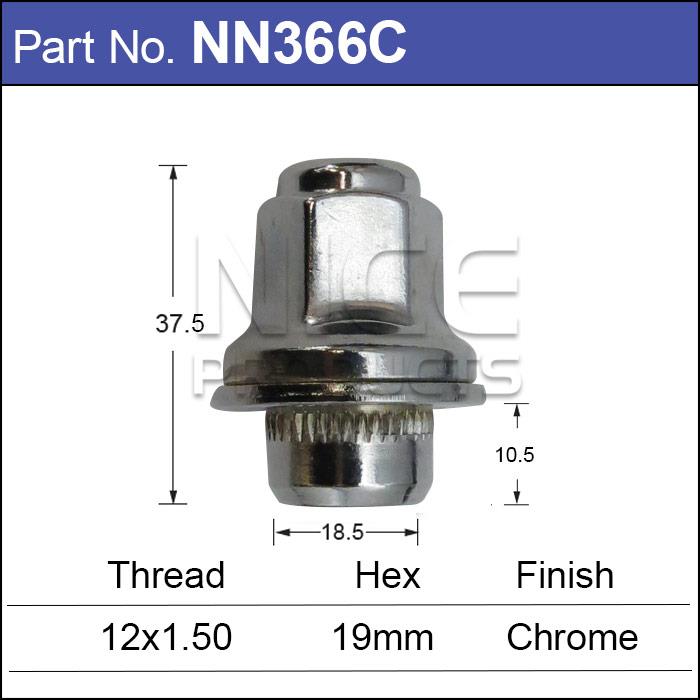 Jaguar Wheel Nuts pk50 NN366C-50 - Nice Products | Universal Auto Spares