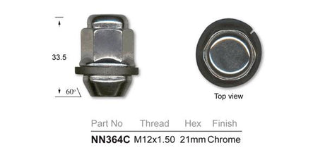 Wheel Nuts NN364C-100 - Nice Products | Universal Auto Spares