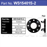Wheel Spacer 15mm Thick WS15401S-2 - Nice Products | Universal Auto Spares