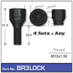Lock Nuts BR3LOCK - Nice Products | Universal Auto Spares