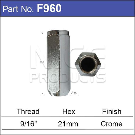 Chrome Nuts pk5 F960-5 - Nice Products | Universal Auto Spares