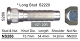Stud & Nut NS286 - Nice Products | Universal Auto Spares
