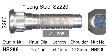 Stud & Nut NS286 - Nice Products | Universal Auto Spares