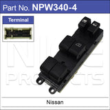 6 Button 4 Window Power Window Switch NPW340-4 - Nice Products | Universal Auto Spares