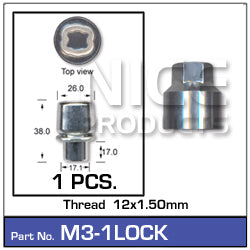 Lock Nuts (set of 1) M3-1LOCK - Nice Products | Universal Auto Spares