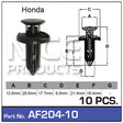 Fasteners Pkt 10 AF204-10 - Nice Products | Universal Auto Spares
