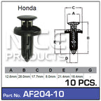 Fasteners Pkt 10 AF204-10 - Nice Products | Universal Auto Spares