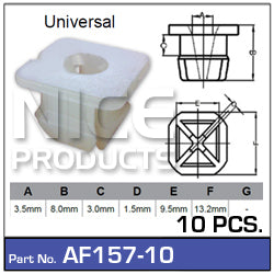 Fasteners Pkt 10 AF157-10 - Nice Products | Universal Auto Spares