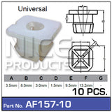 Fasteners Pkt 10 AF157-10 - Nice Products | Universal Auto Spares