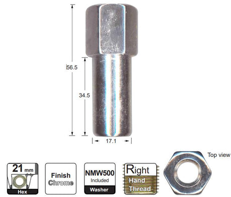 Wheel Nuts pk4 MO357-4 - Nice Products | Universal Auto Spares