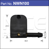 Universal Washer Nozzle Jet Spray Clip Under Wiper Arm NWN100 - Nice Products | Universal Auto Spares