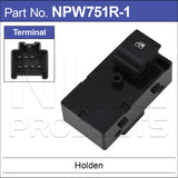 Rear Window switch NPW751R-1 - Nice Products | Universal Auto Spares