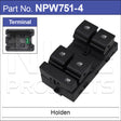 Power Window switch NPW751-4 - Nice Products | Universal Auto Spares