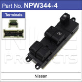POWER WINDOW SWITCH NPW344-4 - Nice Products | Universal Auto Spares