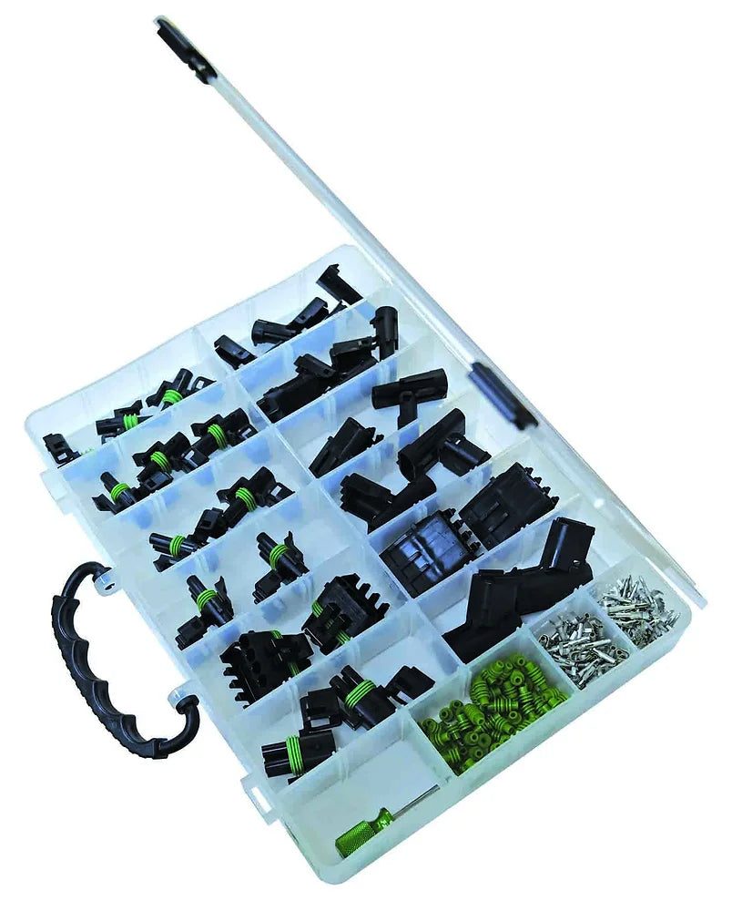 229 Piece Weather Pack Sealed Connector Wiring Assortment Kit - PKTool | Universal Auto Spares