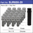 Wheel Nuts pk20 BJR658-20 - Nice Products | Universal Auto Spares