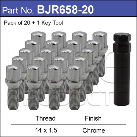 Wheel Nuts pk20 BJR658-20 - Nice Products | Universal Auto Spares