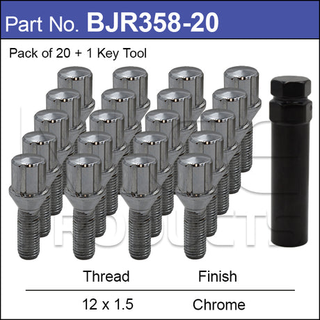 Wheel Bolts BJR358-20 - Nice Products | Universal Auto Spares