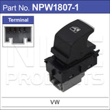 Single Power Window Switch NPW1807-1 - Nice Products | Universal Auto Spares