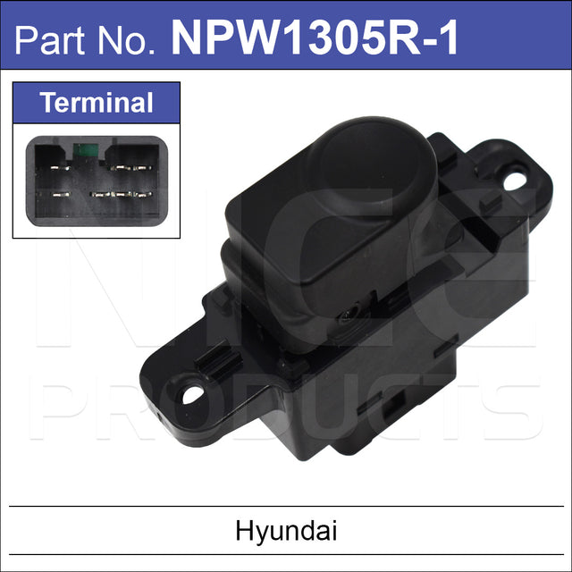 Rear Power Window Switch NPW1305R-1 - Nice Products | Universal Auto Spares