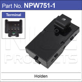 Single Power Window Switch NPW751-1 - Nice Products | Universal Auto Spares