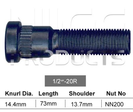 Long Stud 1/2 73mm Long S2290 - Nice Products | Universal Auto Spares