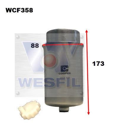 Diesel Fuel Filter Z1108 Fits Landrover WCF358 - Wesfil | Universal Auto Spares