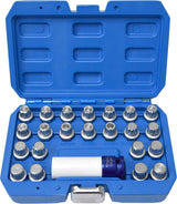 23 Pieces VW Locking Wheel Nut Socket Set - PKTool | Universal Auto Spares