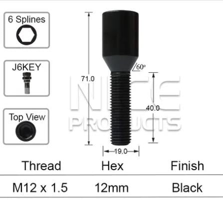 Allen Key Bolts JR371B-20 - Nice Products | Universal Auto Spares