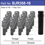 Wheel Bolts pk16 + Tool BJR358-16 - Nice Products | Universal Auto Spares
