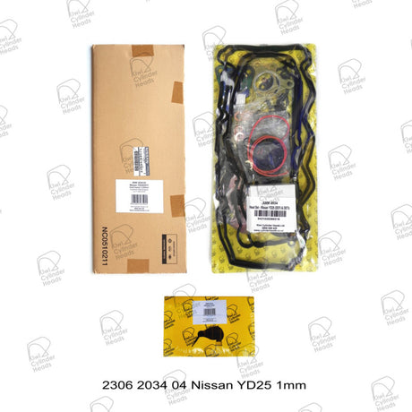 Gasket Kit Nissan YD25 T = 1.000mm (H/G- H/S- H/B) 2306203404 - Kiwi Cylinder Heads