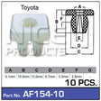 Fasteners Pkt 10 AF154-10 - Nice Products | Universal Auto Spares