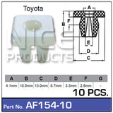 Fasteners Pkt 10 AF154-10 - Nice Products | Universal Auto Spares