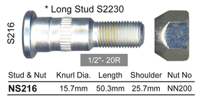 Stud & Nut NS216 - Nice Products | Universal Auto Spares