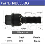 Wheel Bolt NB636BG - Nice Products | Universal Auto Spares