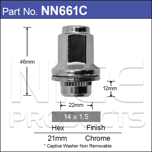 Wheel Nut NN661C - Nice Products | Universal Auto Spares
