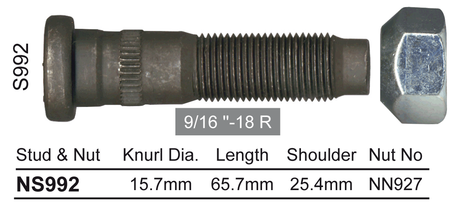 Stud & Nut NS992 - Nice Products | Universal Auto Spares