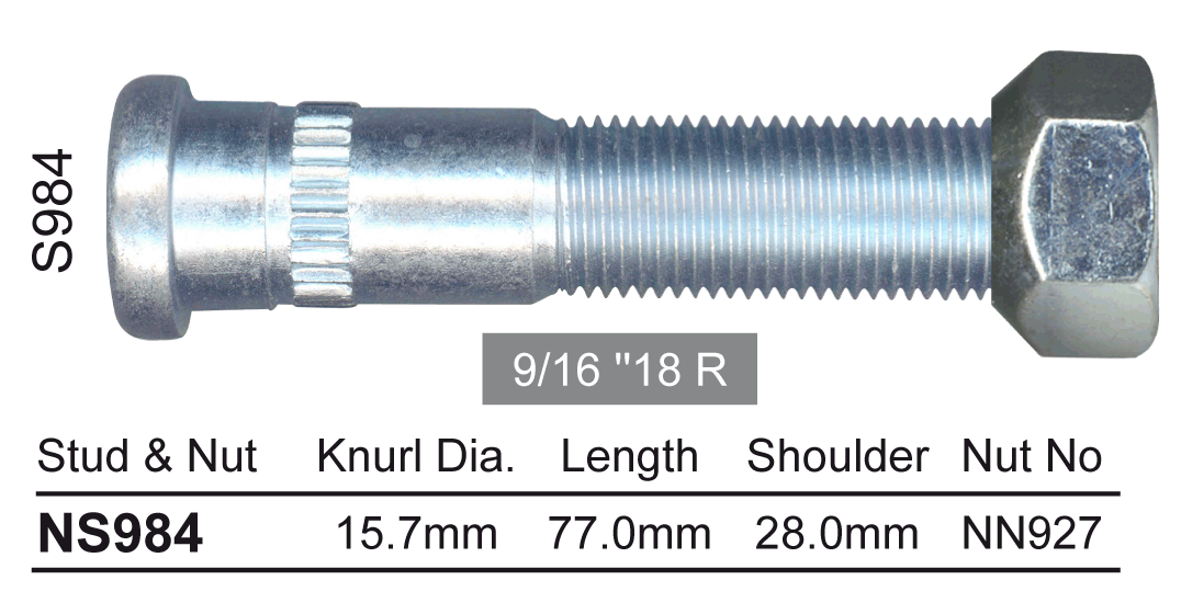 Stud & Nut NS984 - Nice Products | Universal Auto Spares
