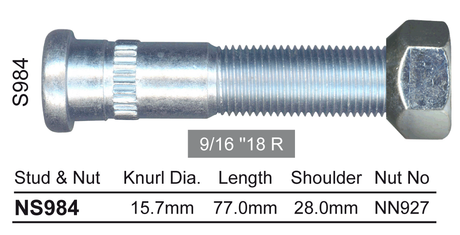 Stud & Nut NS984 - Nice Products | Universal Auto Spares