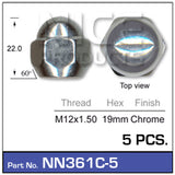 Wheel Nut NN361C-5 - Nice Products | Universal Auto Spares