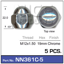 Wheel Nut NN361C-5 - Nice Products | Universal Auto Spares