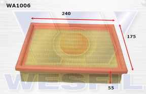 Air Filter A1413 Fits BMW WA1006 - Wesfil