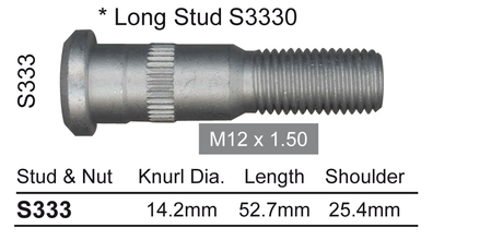 Wheel Stud S333 - Nice Products | Universal Auto Spares
