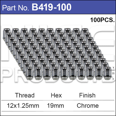 Chrome Nut B419-100 - Nice Products | Universal Auto Spares