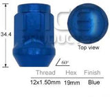Blue Wheel Nuts pk50 B319BL-50 - Nice Products | Universal Auto Spares