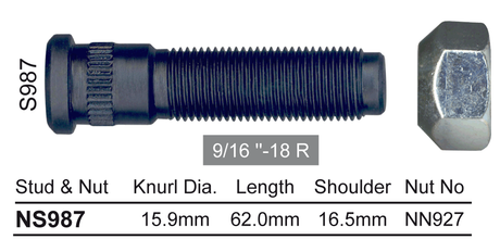 Stud & Nut NS987 - Nice Products | Universal Auto Spares
