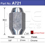 Chrome Nut A721 - Nice Products | Universal Auto Spares